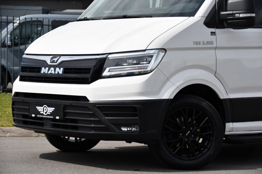 MAN TGE 35 2.0 L3H2 PB Edition Camera, Cruise, Carplay, LED, 177pk, Clima, Trekhaak, Stuurverwarming, Automaat, NAVI, Sensoren, Multimedia, Uniek!