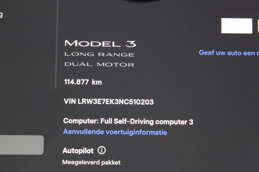Tesla Model 3 Long Range AWD 75 kWh SOh 91.1% AUTO PILOT 3 PANO LEER 114000KM!!!