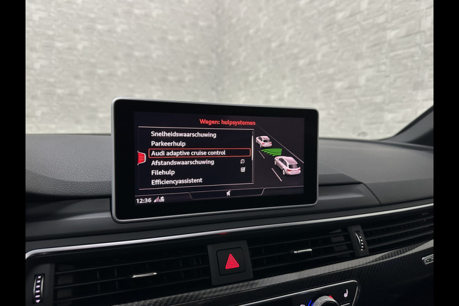 Audi RS4 Avant 2.9 TFSI A4 Quattro | Carbon | Panorama | RS-Dynamic | ACC | 360 Camera | Matrix-LED | Keyless-Entry | Massage | 20 inch | Memory | Black-Optic | 3-Zone Clima | Tour-Pakket | Getint Glas | Sfeerverlichting | Autom. Parkeren | Virtual-Cockpit |