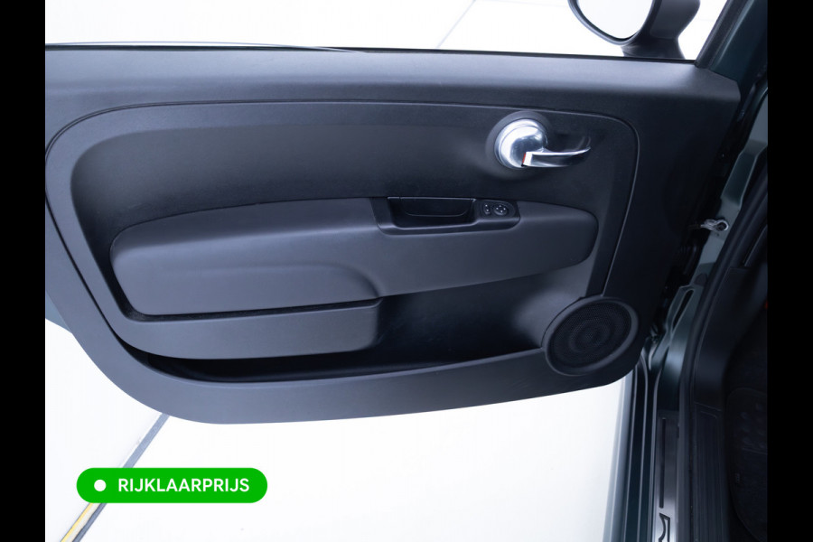 Fiat 500 1.0 Hybrid Sport Verde Portofino | 1/2 Leder/stof | Panodak | Led+ | Uconnect | Airco, Lederen MF stuurwiel, PDC achter, 16" velgen