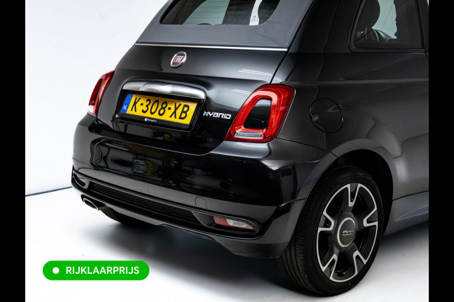 Fiat 500C 1.0 Hybrid Rockstar | Beats audio | Climate control | Cruise | Electrische cabrio kap | Apple Carplay, Android auto | PDC achter, Electrische ramen voor