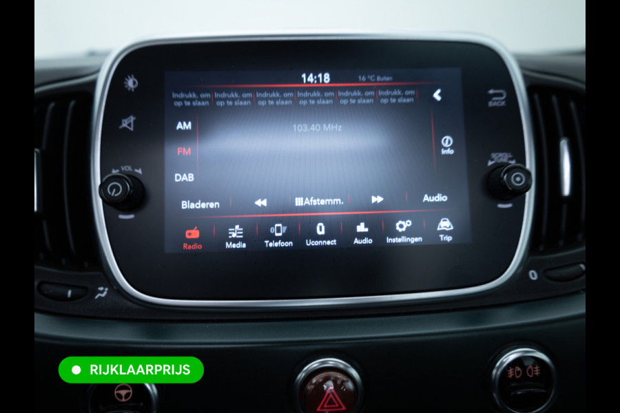 Fiat 500C 1.0 Hybrid Rockstar | Beats audio | Climate control | Cruise | Electrische cabrio kap | Apple Carplay, Android auto | PDC achter, Electrische ramen voor