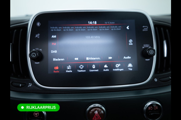 Fiat 500C 1.0 Hybrid Rockstar | Beats audio | Climate control | Cruise | Electrische cabrio kap | Apple Carplay, Android auto | PDC achter, Electrische ramen voor