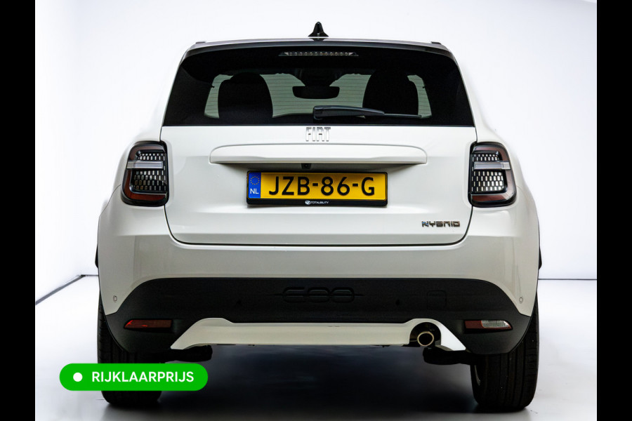 Fiat 600 1.2 Hybrid La Prima | Leer | Stoelverw. | Camera | Adap. Cruise | Sfeerverlichting | Elec. verst. best. stoel met massage en len Apple Carplay/Android auto, Navigatie, Led, PDC V+ A, Keyless entry & start