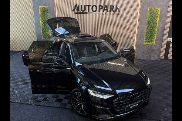 Audi Q8 55 TFSI e quattro 3X S-LINE |PANO|B&O|SOFTCLOSE|MATRIX|360 CAM|KEYLESS|LUCHTVERING|SFEERVERLICHTING|DEALER ONDERHOUDEN|VOL