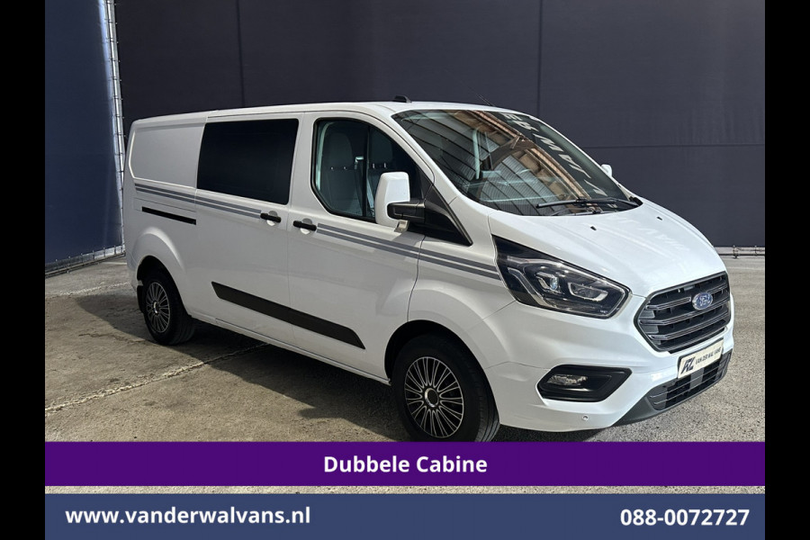 Ford Transit Custom 2.0 TDCI 130pk L2H1 Dubbele Cabine Euro6 Airco | 6-Zits | Camera | Apple Carplay | Xenon | Cruisecontrol Android Auto, 2800kg Trekhaak, Parkeersensoren, Verwarmde voorruit, Stoelverwarming, Achterklep