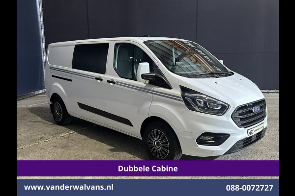 Ford Transit Custom 2.0 TDCI 130pk L2H1 Dubbele Cabine Euro6 Airco | 6-Zits | Camera | Apple Carplay | Xenon | Cruisecontrol Android Auto, 2800kg Trekhaak, Parkeersensoren, Verwarmde voorruit, Stoelverwarming, Achterklep