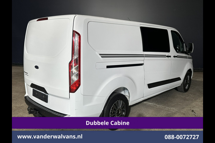 Ford Transit Custom 2.0 TDCI 130pk L2H1 Dubbele Cabine Euro6 Airco | 6-Zits | Camera | Apple Carplay | Xenon | Cruisecontrol Android Auto, 2800kg Trekhaak, Parkeersensoren, Verwarmde voorruit, Stoelverwarming, Achterklep