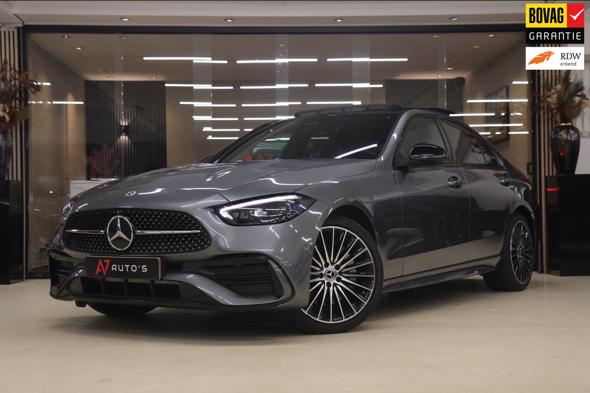 Mercedes-Benz C-Klasse 300 E AMG Line NAP/PANO/HUD/CARPLAY/SFEERVERLICHTING/MEM/BOMVOL