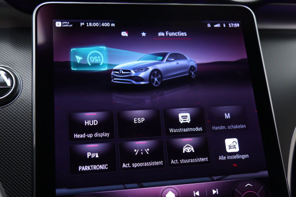 Mercedes-Benz C-Klasse 300 E AMG Line NAP/PANO/HUD/CARPLAY/SFEERVERLICHTING/MEM/BOMVOL