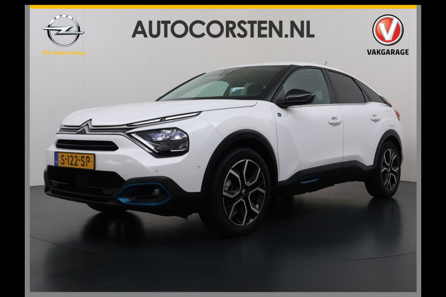 Citroën Ë-C4 Shine Pack Business 50kWh Warmtepomp Leder+Verwarmd Head-Up SOH 95% Adap.Cruise 3D-Navi 360°Camera Apple Carplay Android Auto Ec Stuurverwarming Keyless Lane Assist Privacy Glas Led Lmv DAB Regen-Lichtsensor 1e Eigenaar Origineel Nederlandse Auto