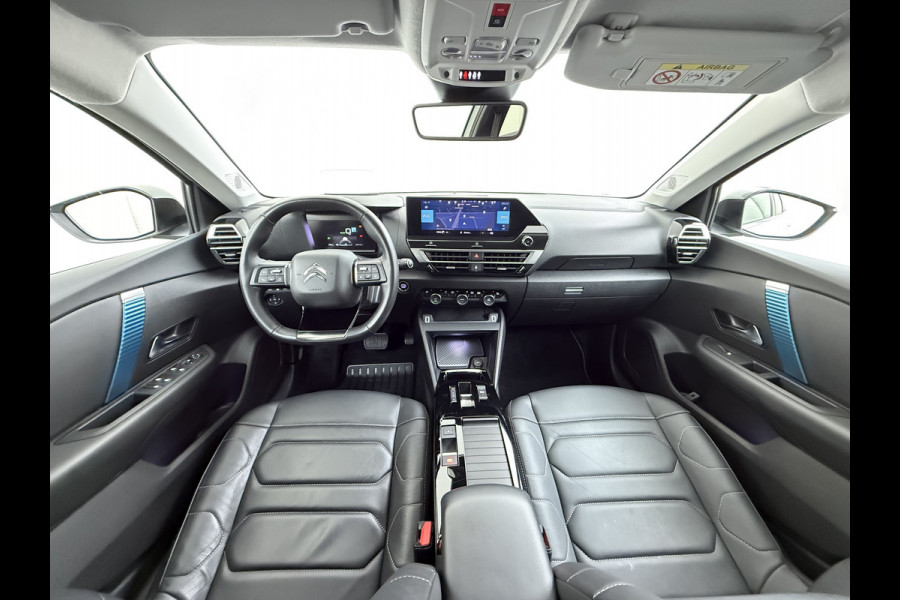 Citroën Ë-C4 Shine Pack Business 50kWh Warmtepomp Leder+Verwarmd Head-Up SOH 95% Adap.Cruise 3D-Navi 360°Camera Apple Carplay Android Auto Ec Stuurverwarming Keyless Lane Assist Privacy Glas Led Lmv DAB Regen-Lichtsensor 1e Eigenaar Origineel Nederlandse Auto