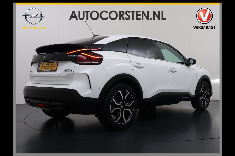 Citroën Ë-C4 Shine Pack Business 50kWh Warmtepomp Leder+Verwarmd Head-Up SOH 95% Adap.Cruise 3D-Navi 360°Camera Apple Carplay Android Auto Ec Stuurverwarming Keyless Lane Assist Privacy Glas Led Lmv DAB Regen-Lichtsensor 1e Eigenaar Origineel Nederlandse Auto