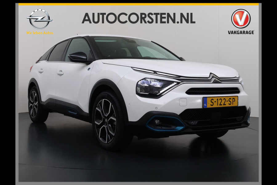 Citroën Ë-C4 Shine Pack Business 50kWh Warmtepomp Leder+Verwarmd Head-Up SOH 95% Adap.Cruise 3D-Navi 360°Camera Apple Carplay Android Auto Ec Stuurverwarming Keyless Lane Assist Privacy Glas Led Lmv DAB Regen-Lichtsensor 1e Eigenaar Origineel Nederlandse Auto