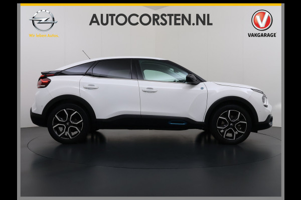 Citroën Ë-C4 Shine Pack Business 50kWh Warmtepomp Leder+Verwarmd Head-Up SOH 95% Adap.Cruise 3D-Navi 360°Camera Apple Carplay Android Auto Ec Stuurverwarming Keyless Lane Assist Privacy Glas Led Lmv DAB Regen-Lichtsensor 1e Eigenaar Origineel Nederlandse Auto