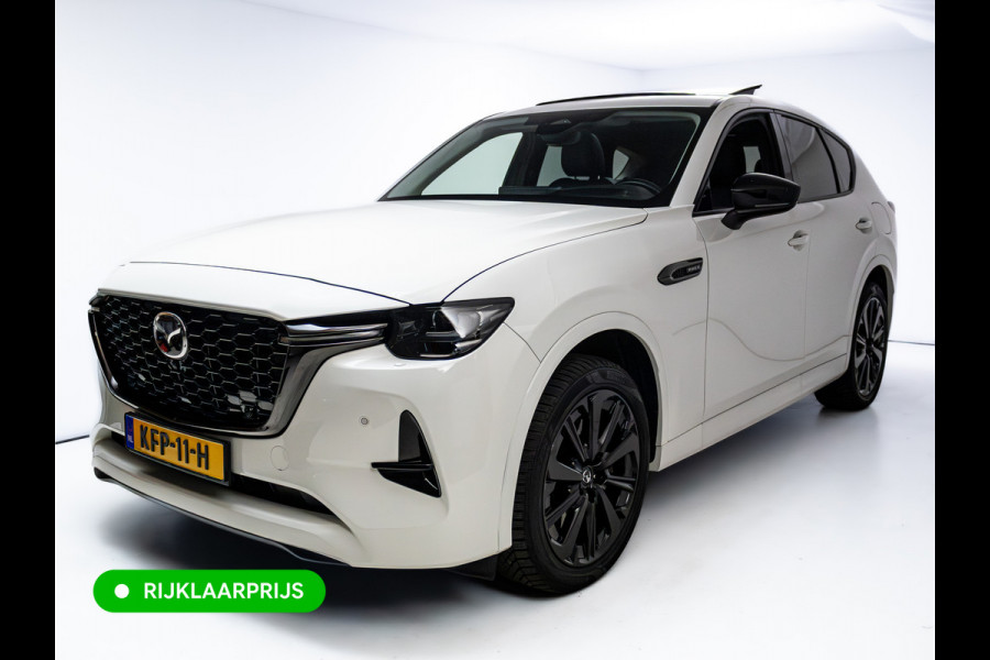 Mazda CX-60 2.5 e-SkyActiv PHEV Takumi | Panoramadak | Elec. trekhaak | Navigatie | 360 Camera | Elec. achterklep | Stoel- & stuurverw. | BOSE audio,  Draadloze telefoonlader