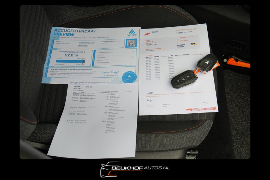 Peugeot e-208 EV Active 50 kWh Carplay Navi Cruise Soh 92%