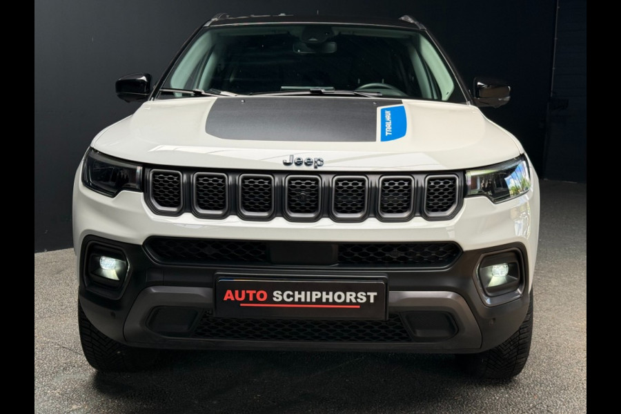 Jeep Compass 4xe 240 Plug-in Hybrid Trailhawk Vol Leer elec stoelen stoelventilatie ACC 360 Camera Alpine