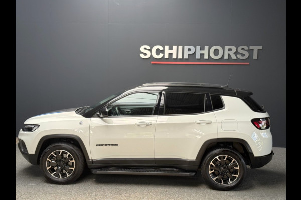 Jeep Compass 4xe 240 Plug-in Hybrid Trailhawk Vol Leer elec stoelen stoelventilatie ACC 360 Camera Alpine