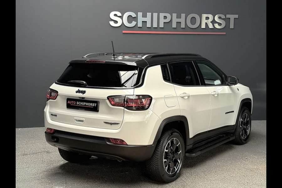 Jeep Compass 4xe 240 Plug-in Hybrid Trailhawk Vol Leer elec stoelen stoelventilatie ACC 360 Camera Alpine