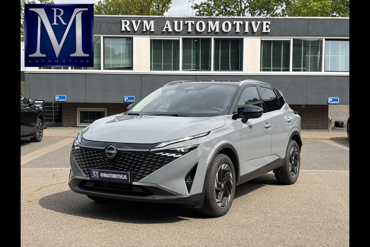Nissan QASHQAI 1.3 MHEV Xtronic N-Connecta FABRIEKSGARANTIE| STOEL + STUURVERWARMING| VOORRUITVERWARMING| ELEKTRISCHE ACHTERKLEP| HEAD-UP DISPLAY| PANORAMADAK| ADAPTIVE CRUISE CONTROL| DODE HOEK SENSOR| 360 CAMERA|