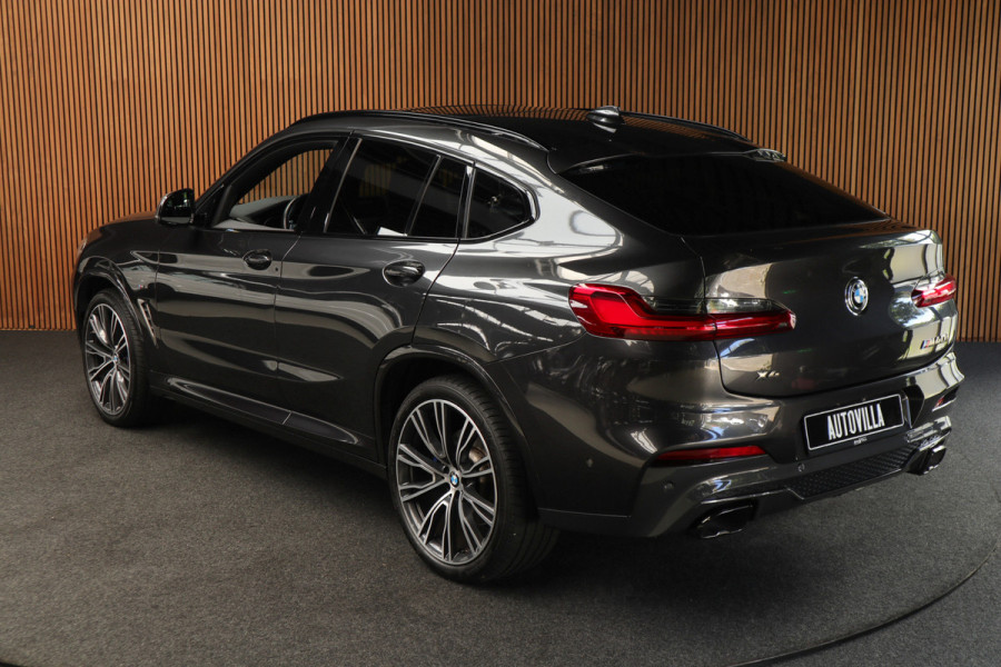BMW X4 M40i HUD Panodak 360° Harman K Leer ACC Navi Keyless Entry & Go Elektr. uitklapbare trekhaak Elektr. bedienbare achterklep Memory seats Climate voor & achter PDC Zwarte hemelbekleding 21 inch LM v