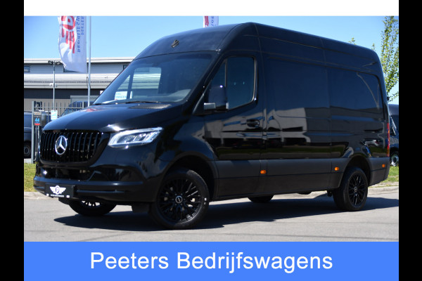 Mercedes-Benz Sprinter 319 1.9 CDI L2H2 RWD Black Edition Camera, Cruise, Carplay, LED, 190pk, Multimedia, Automaat, Geveerde stoel, Sensoren, Trekhaak, Uniek!