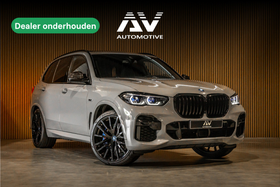 BMW X5 xDrive45e M-Sport | Panorama | Laser | H&K | Trekhaak | Carbon | ACC | Massage | Stoelventilatie | Nardo Grey | Dealer onderhouden