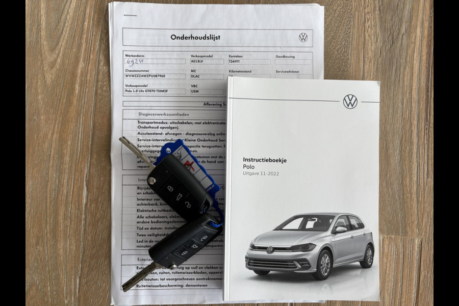 Volkswagen Polo 1.0 TSI Life  Airco - Apple carplay - Navigatie - Cruise control - Bluetooth - Licht metalen velgen 15 inch - Led verlichting - Elektrische ramen - Radio - Start/stop systeem - Stuur l