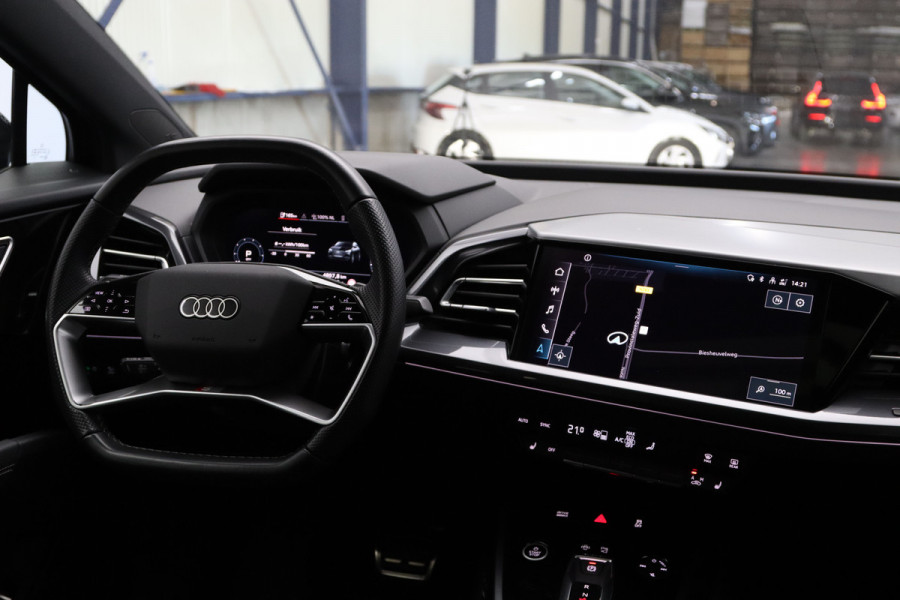 Audi Q4 Sportback e-tron 50 Quattro 300 PK S-Line Edition 77 kWh, SOH 93%, Panoramadak, Sonos Sound, Leder-Alcantara