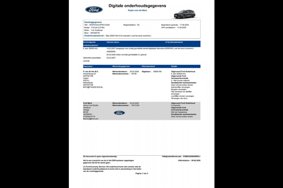 Ford FOCUS Wagon 1.0 EcoBoost Hybrid ST Line 125pk/92kW 6-bak | Driver Assistance Pack | Winter Pack | Adapt. Cruise | BLIS | Camera |