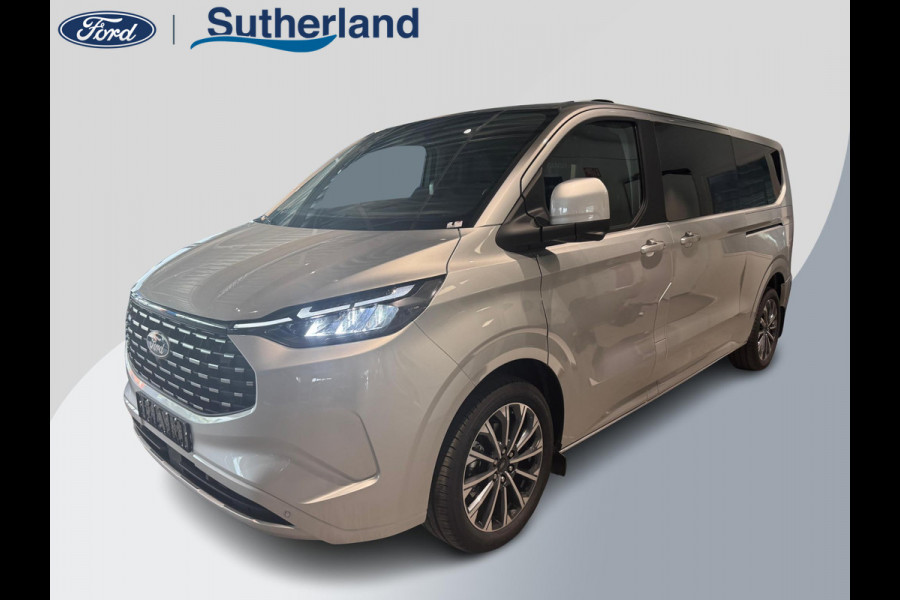 Ford Transit Custom Tourneo 340 2.5 PHEV L2H1 Titanium X 233pk | 16-weg elek. AGR-stoel | Handsfree elektrische dubbele zijschuifdeuren | Panoramadak | 15 B&O speaker | Inklapbare trekhaak | Verwarmbaar stuurwiel | Verwarmbare en elektrisch verstelbare stoelen tweede zitrij | Draadloos opladen