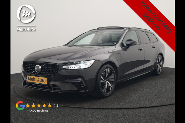 Volvo V90 T6 AWD Ultimate Dark PHEV 350pk Dealer O.H. | Panodak | Head Up | 360 Camera | Adaptive Cruise | Harman / Kardon | Lederen Sportstoelen Memory & Ventilatie | Keyless | Stoelen & Stuur Verwarmd | Apple Carplay | Virtual | DAB | Plug In Hybrid