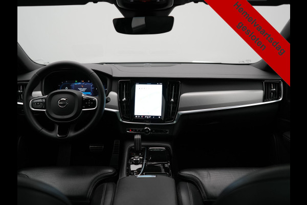 Volvo V90 T6 AWD Ultimate Dark PHEV 350pk Dealer O.H. | Panodak | Head Up | 360 Camera | Adaptive Cruise | Harman / Kardon | Lederen Sportstoelen Memory & Ventilatie | Keyless | Stoelen & Stuur Verwarmd | Apple Carplay | Virtual | DAB | Plug In Hybrid