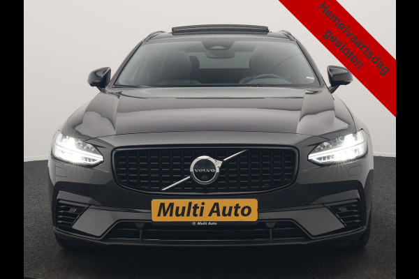 Volvo V90 T6 AWD Ultimate Dark PHEV 350pk Dealer O.H. | Panodak | Head Up | 360 Camera | Adaptive Cruise | Harman / Kardon | Lederen Sportstoelen Memory & Ventilatie | Keyless | Stoelen & Stuur Verwarmd | Apple Carplay | Virtual | DAB | Plug In Hybrid