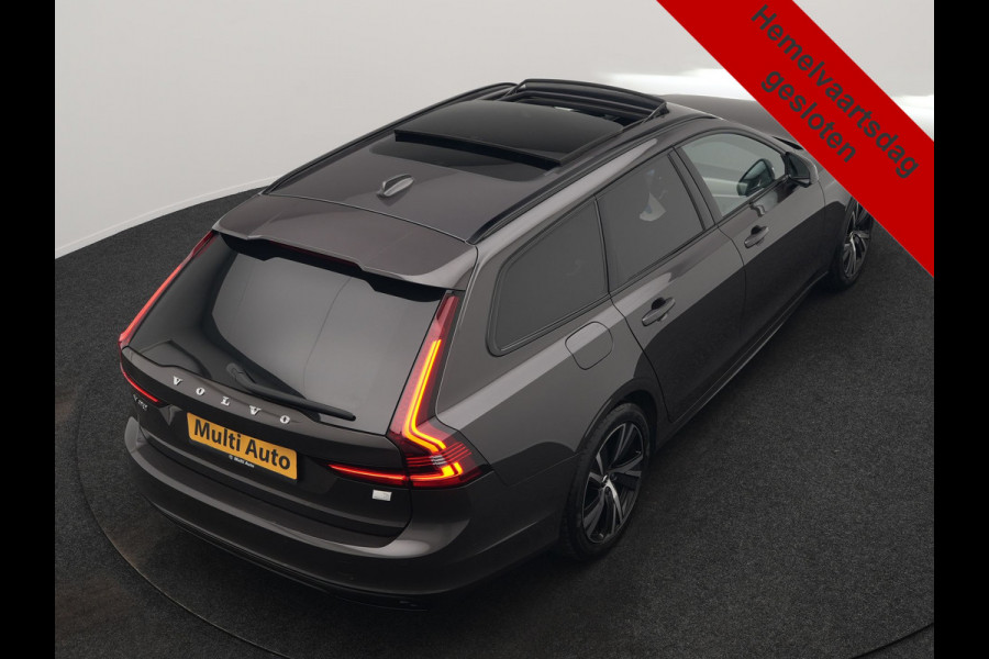 Volvo V90 T6 AWD Ultimate Dark PHEV 350pk Dealer O.H. | Panodak | Head Up | 360 Camera | Adaptive Cruise | Harman / Kardon | Lederen Sportstoelen Memory & Ventilatie | Keyless | Stoelen & Stuur Verwarmd | Apple Carplay | Virtual | DAB | Plug In Hybrid