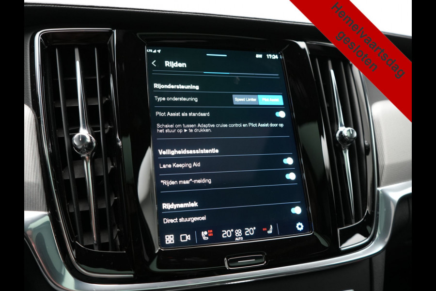 Volvo V90 T6 AWD Ultimate Dark PHEV 350pk Dealer O.H. | Panodak | Head Up | 360 Camera | Adaptive Cruise | Harman / Kardon | Lederen Sportstoelen Memory & Ventilatie | Keyless | Stoelen & Stuur Verwarmd | Apple Carplay | Virtual | DAB | Plug In Hybrid