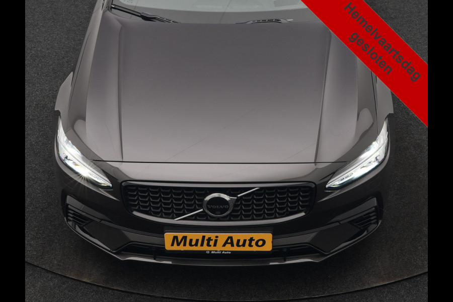 Volvo V90 T6 AWD Ultimate Dark PHEV 350pk Dealer O.H. | Panodak | Head Up | 360 Camera | Adaptive Cruise | Harman / Kardon | Lederen Sportstoelen Memory & Ventilatie | Keyless | Stoelen & Stuur Verwarmd | Apple Carplay | Virtual | DAB | Plug In Hybrid