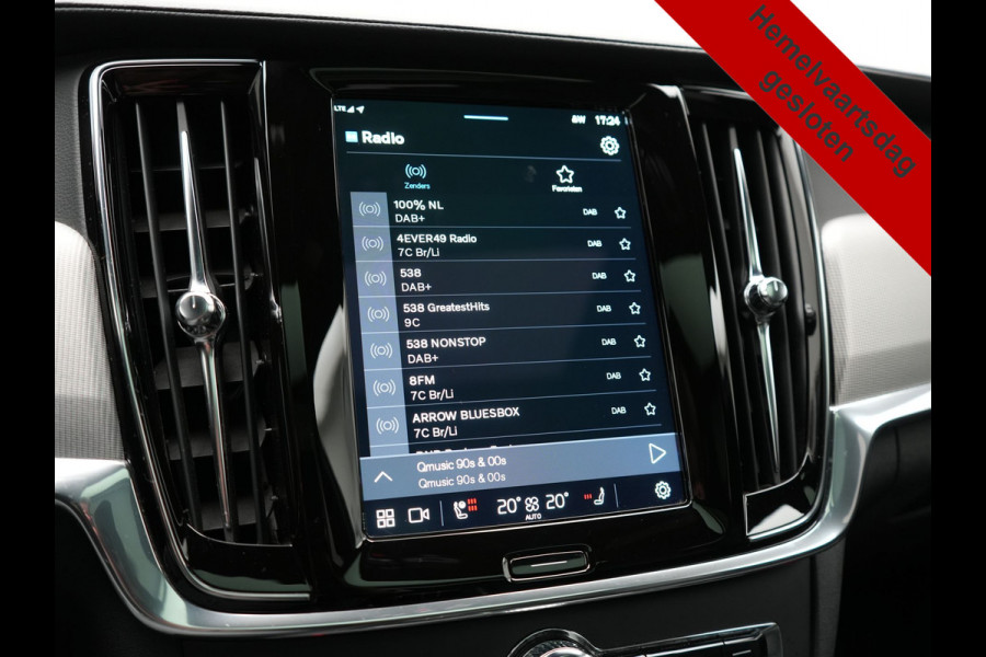 Volvo V90 T6 AWD Ultimate Dark PHEV 350pk Dealer O.H. | Panodak | Head Up | 360 Camera | Adaptive Cruise | Harman / Kardon | Lederen Sportstoelen Memory & Ventilatie | Keyless | Stoelen & Stuur Verwarmd | Apple Carplay | Virtual | DAB | Plug In Hybrid