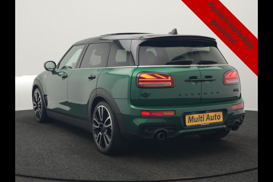 MINI Clubman 2.0 Cooper S John Cooper Works FACELIFT 179pk Dealer O.H | Panodak | Adaptive Cruise | Alcantara JCW Sportstoelen | Head Up | Harman Kardon | 19"L.M | Trekhaak Afn. | Camera | Keyless |