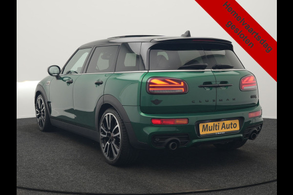 MINI Clubman 2.0 Cooper S John Cooper Works FACELIFT 179pk Dealer O.H | Panodak | Adaptive Cruise | Alcantara JCW Sportstoelen | Head Up | Harman Kardon | 19"L.M | Trekhaak Afn. | Camera | Keyless |