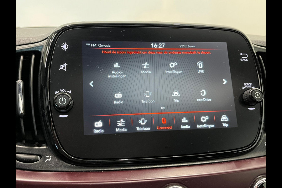 Fiat 500C 1.2 Star Navigatie Climate Control Parkeersensoren Virtual Cockpit Cruise control Leder  LMV 16"