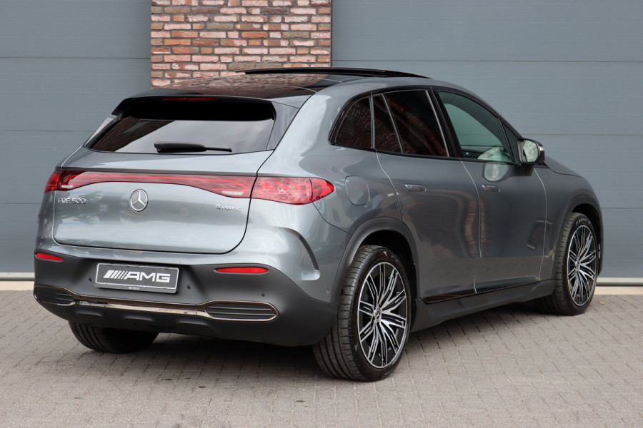 Mercedes-Benz EQE SUV 500 4MATIC AMG Line 91 kWh | 65.000,- ex BTW | Luchtvering | Hyperscreen | Achterasbesturing | Distronic+ | Massage | HUD | Stoelventilatie | Trekhaak | Memory | Verwarmd Stuurwiel | 22kW |