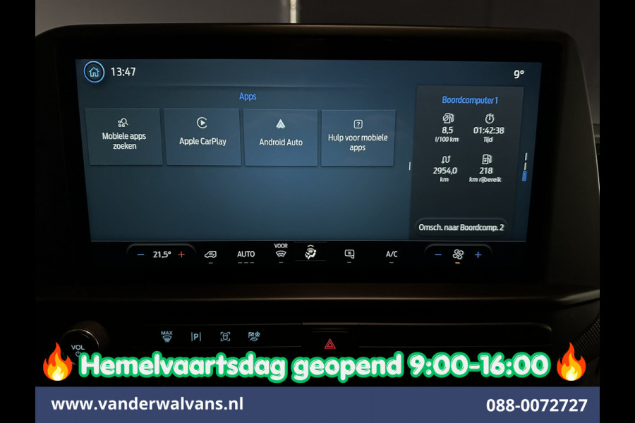 Ford Transit Custom 2.0 TDCI 136pk L2H1 Fabrieksgarantie Euro6 Airco | Camera | LED | Apple Carplay | Cruisecontrol Android Auto, Leder, Verwarmde voorruit, Parkeersensoren, Bijrijdersbank, 2740kg trekvermogen
