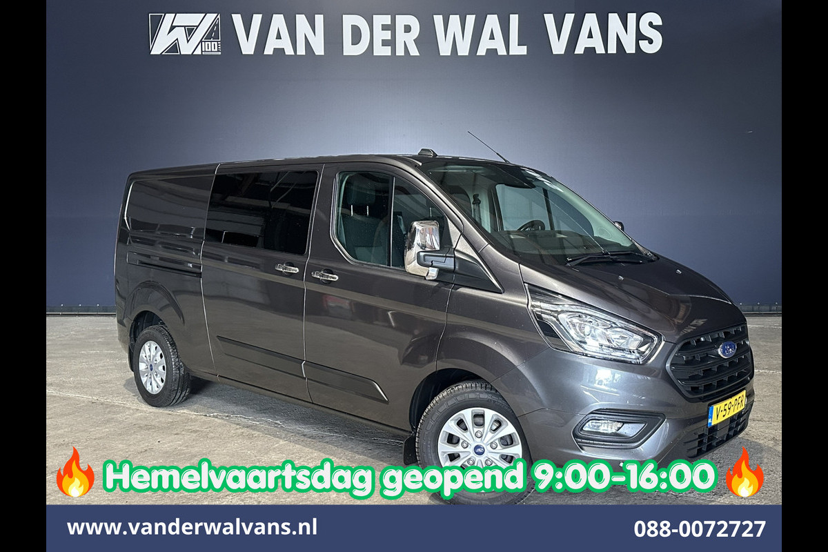 Ford Transit Custom 2.0 TDCI 170pk L2H1 Dubbele Cabine Euro6 Airco | 5-Zits | Camera | LED | Cruisecontrol | 2800kg Trekhaak Stoelverwarming, Verwarmde voorruit, Parkeersensoren