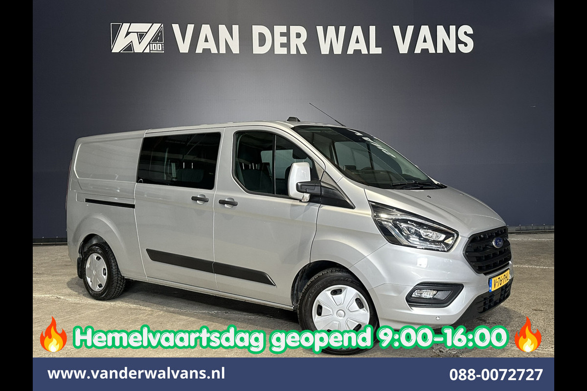 Ford Transit Custom 2.0 TDCI 170pk Automaat L2H1 Dubbele Cabine Euro6 Airco | 5-Zits | Xenon | Camera | Navigatie | Apple Carplay | LED Android Auto, Stoelverwarming, Verwarmde voorruit, Parkeersensoren, Trekhaak