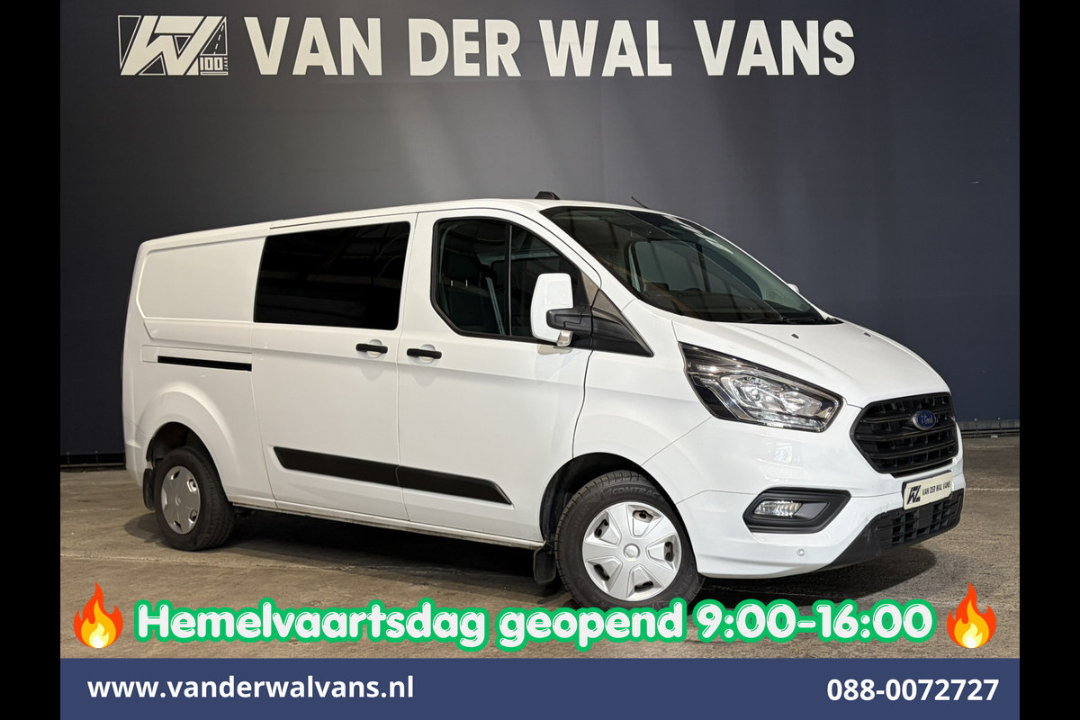 Ford Transit Custom 2.0 TDCI 130pk L2H1 Dubbele Cabine Euro6 Airco | 6-Zits | Camera | Apple Carplay Android Auto, Cruisecontrol, Stoelverwarming, Parkeersensoren, Achterklep