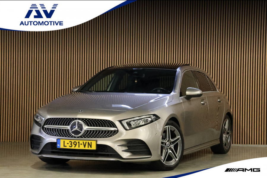 Mercedes-Benz A-Klasse A 180 d AMG pakket | Panorama dak | Burmester | Widescreen | Apple Carplay | Sfeerverlichting | Stoelverwarming | Alcantara | 360 PDC | Volledig onderhouden | Nieuwe Distributieriem