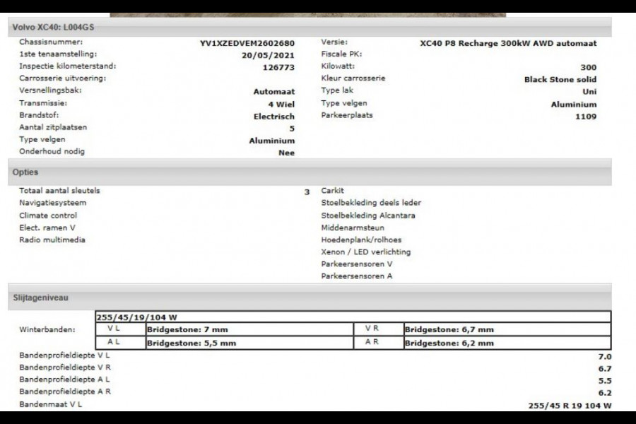 Volvo XC40 Recharge 78kWh R-Design / SOH 91% / Pdc.+Camera / 1/2 Leder / Stoel-Stuurverwarming / Navigatie / Apk 05-2027