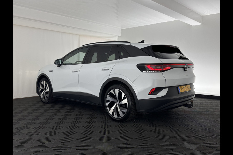 Volkswagen ID.4 Business 77 kWh [ 3-Fase-11kW ] {SOH-83%} (INCL-BTW) *LEATHER-ARTVELOURS | ADAPTIVE-CRUISE | FULL-LED | HEATED-COMFORTSEATS | KEYLESS | CAMERA | DIGI-COCKPIT | DAB | NAVI-FULLMAP | PRIVACY-GLASS | ECC | PDC | TOWBAR | 19''ALU*